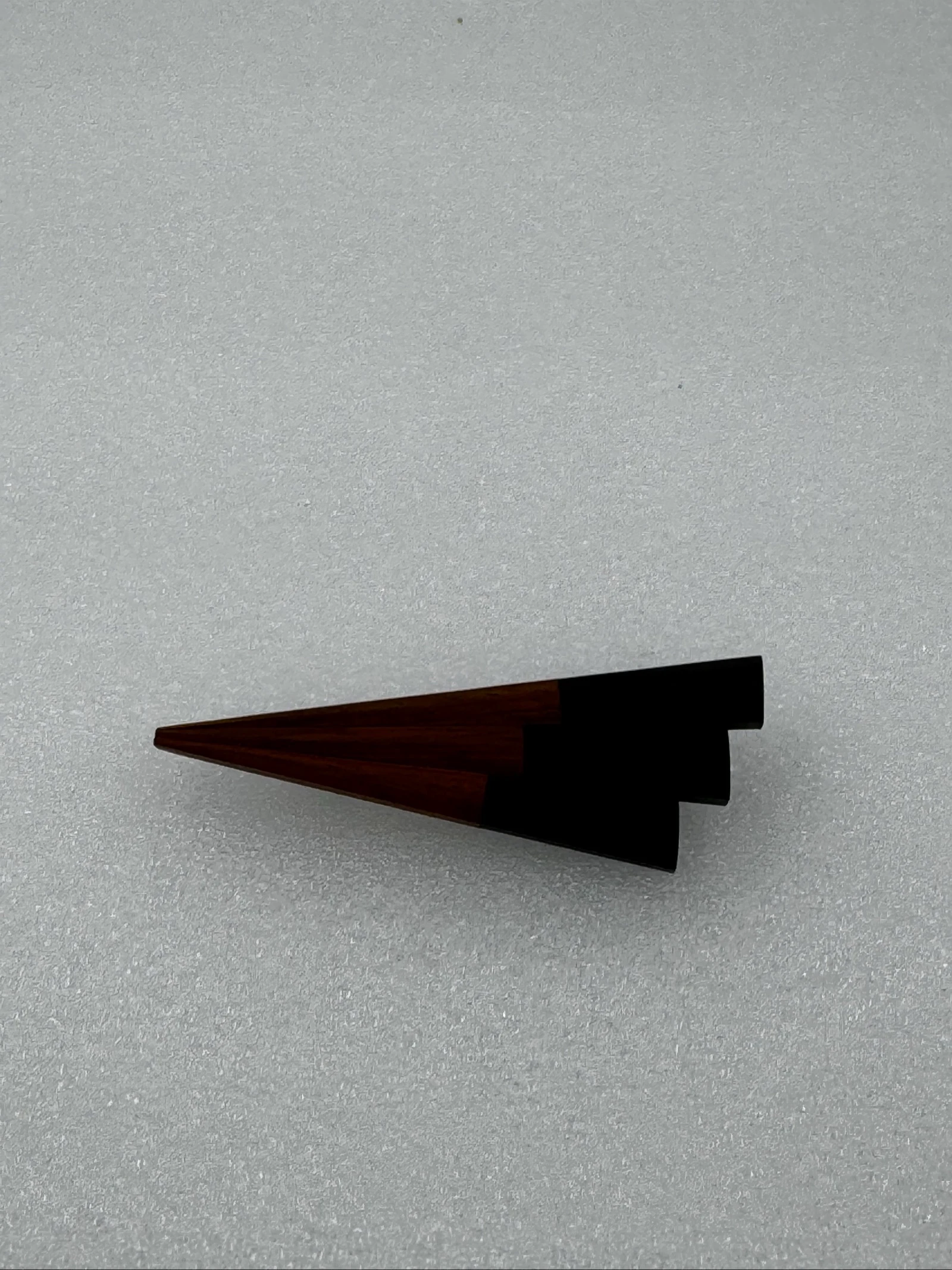 Broche de madera única - Marrón y Negro – photo 2